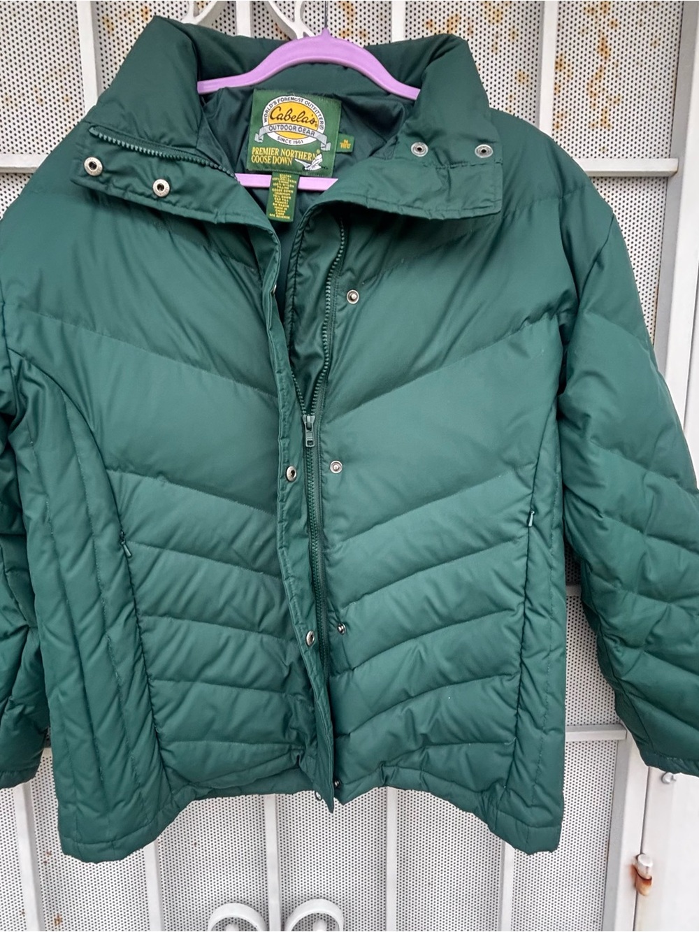 Cabela's Dark Green Women's Quilted Puffer Jacket EUC